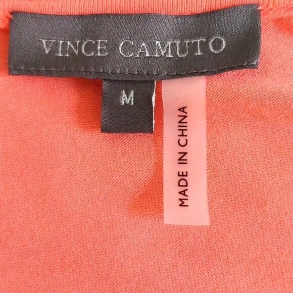 🔵BOGO FREE🔵 Vince Camuto Peach Asymetrical Tunic Top Sz M - Picture 5 of 5